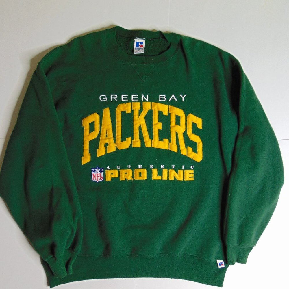 Vintage Russell Green Bay Packers Crewneck NFL 90s